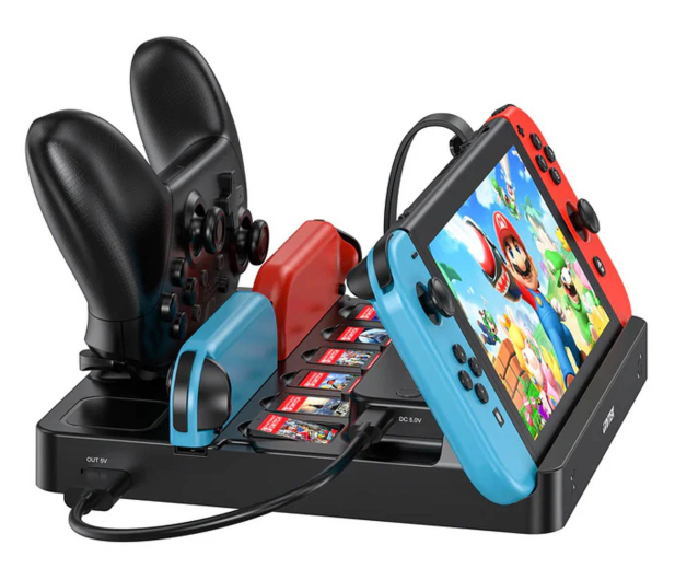 UNITEK stacja ładująca Switch z przełącznikiem i czytnikiem kart do G1005ABK01 - 1455231 - zdjęcie 3